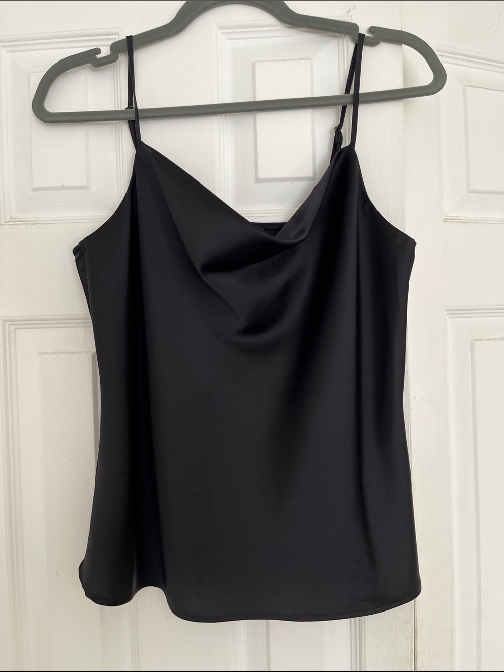 Banana Republic Black Satin Effect Cowl Neck Camisole